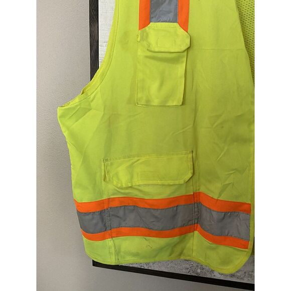RADIANS SV6-G SAFETY VEST ANSI Two Tone Surveyor Class 2 Level 2 Yellow Size 3X - Picture 2 of 4